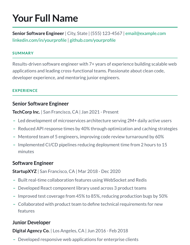 Polaris resume template